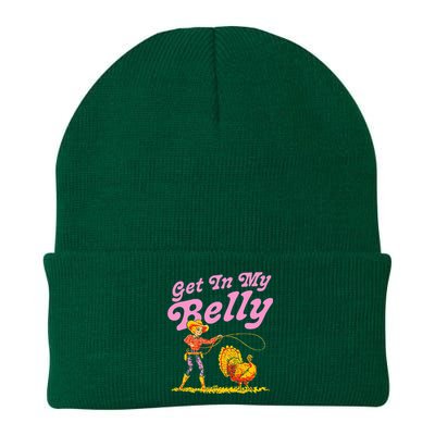 Funny Thanksgiving Get In My Belly Knit Cap Winter Beanie