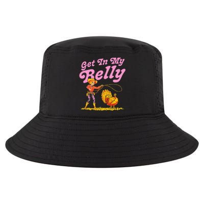 Funny Thanksgiving Get In My Belly Cool Comfort Performance Bucket Hat