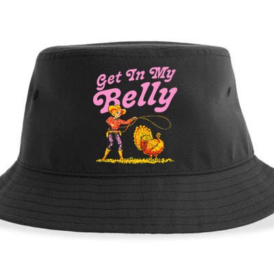 Funny Thanksgiving Get In My Belly Sustainable Bucket Hat