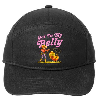 Funny Thanksgiving Get In My Belly 7-Panel Snapback Hat