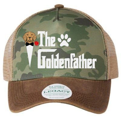 Funny The Goldenfather Golden Retriever Dog Father Legacy Tie Dye Trucker Hat