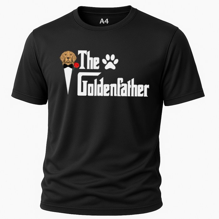 Funny The Goldenfather Golden Retriever Dog Father Cooling Performance Crew T-Shirt