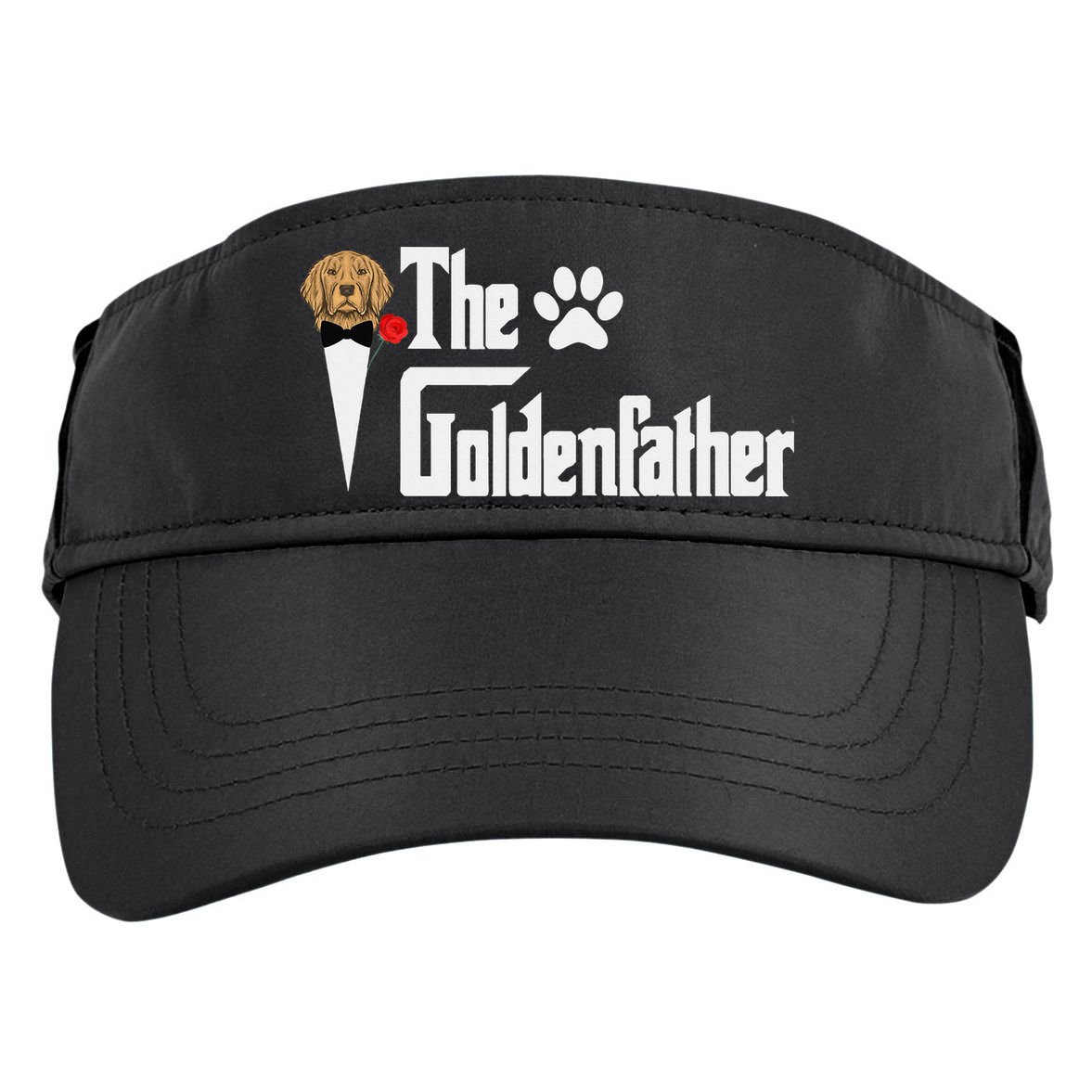 Funny The Goldenfather Golden Retriever Dog Father Adult Drive Performance Visor