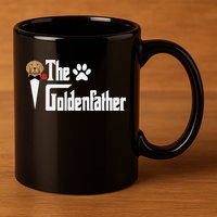 Funny The Goldenfather Golden Retriever Dog Father 11oz C Handle Ceramic Mug