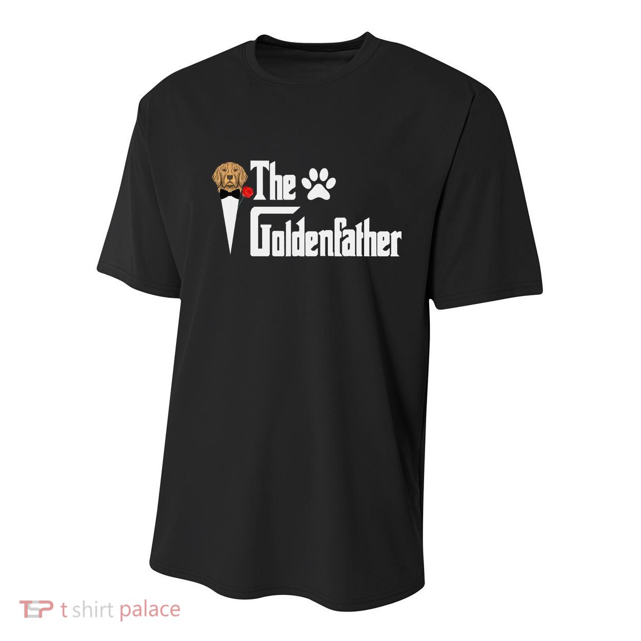 Funny The Goldenfather Golden Retriever Dog Father Youth Performance Sprint T-Shirt