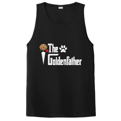Funny The Goldenfather Golden Retriever Dog Father PosiCharge Competitor Tank