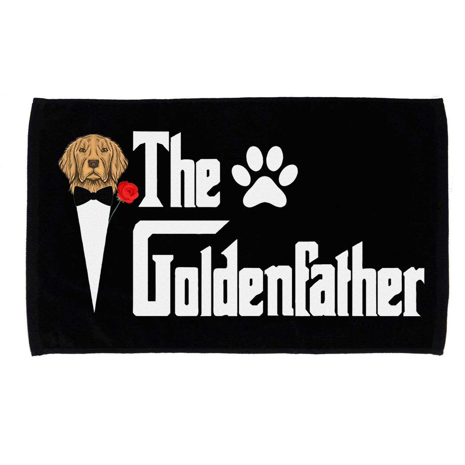 Funny The Goldenfather Golden Retriever Dog Father Microfiber Hand Towel