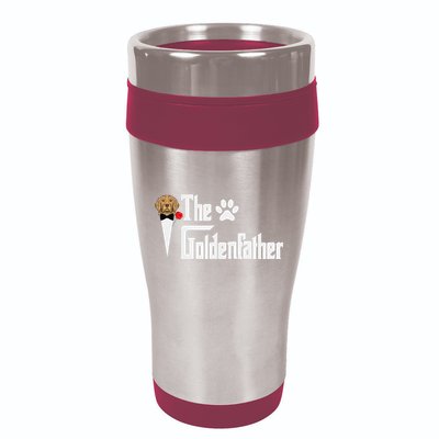 Funny The Goldenfather Golden Retriever Dog Father 16oz Travel Tumbler