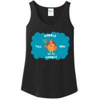 Funny Thanksgiving Gobble Till You Wobble Turkey Gift For Thanksgiving Thanksgiv Ladies Essential Tank