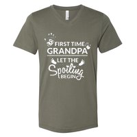 First Time Grandpa Let The Spoiling Begin V-Neck T-Shirt