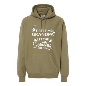 First Time Grandpa Let The Spoiling Begin Premium Hoodie