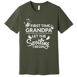 First Time Grandpa Let The Spoiling Begin Premium T-Shirt