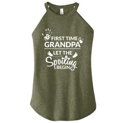 First Time Grandpa Let The Spoiling Begin Women’s Perfect Tri Rocker Tank