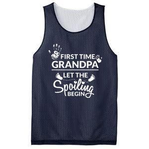 First Time Grandpa Let The Spoiling Begin Mesh Reversible Basketball Jersey Tank