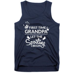 First Time Grandpa Let The Spoiling Begin Tank Top