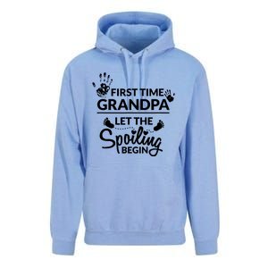 First Time Grandpa Let The Spoiling Begin Unisex Surf Hoodie