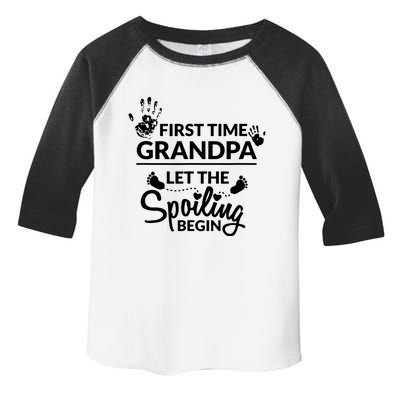 First Time Grandpa Let The Spoiling Begin Toddler Fine Jersey T-Shirt