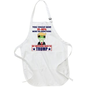 Funny Trump Gecko Switch Back To Trump Save More Republican Full-Length Apron With Pockets