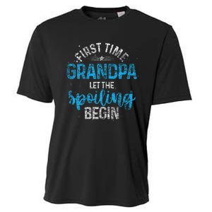 First Time Grandpa Let The Spoiling Cooling Performance Crew T-Shirt