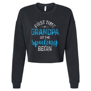 First Time Grandpa Let The Spoiling Cropped Pullover Crew