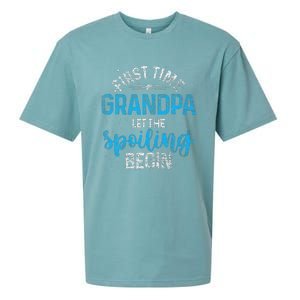 First Time Grandpa Let The Spoiling Sueded Cloud Jersey T-Shirt