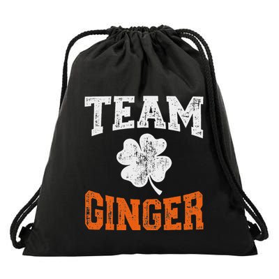 Funny Team Ginger With Shamrock For St Patricks Day Drawstring Bag
