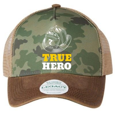 Firefighter True Hero Fire Departt Firefighters Fire Gift Legacy Tie Dye Trucker Hat