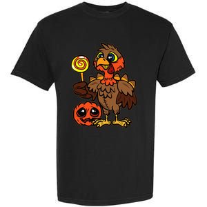 Festive Turkey Harvest Celebrate Autumn with Trick or Treat Garment-Dyed Heavyweight T-Shirt