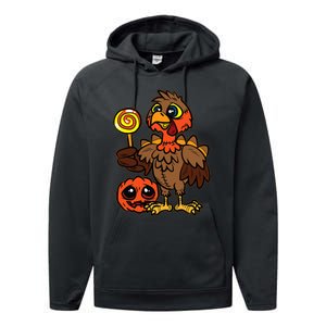 Festive Turkey Harvest Celebrate Autumn with Trick or Treat Performance Fleece Hoodie