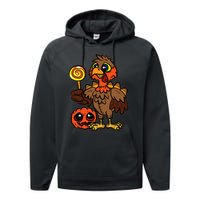 Festive Turkey Harvest Celebrate Autumn with Trick or Treat Performance Fleece Hoodie