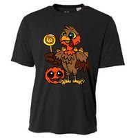 Festive Turkey Harvest Celebrate Autumn with Trick or Treat Cooling Performance Crew T-Shirt