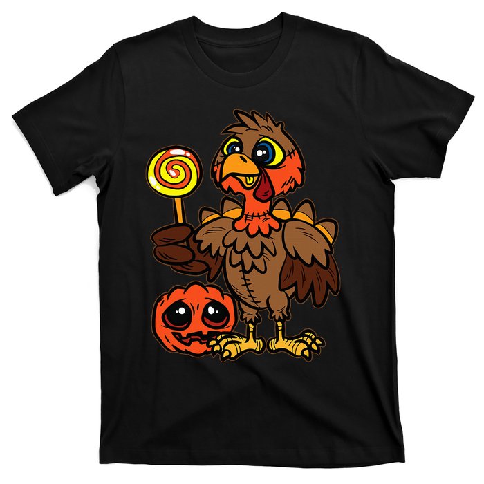 Festive Turkey Harvest Celebrate Autumn with Trick or Treat T-Shirt