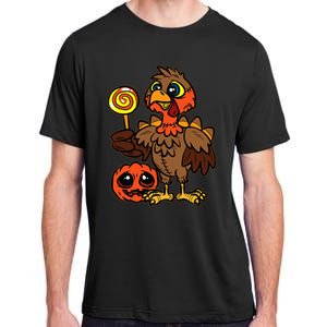 Festive Turkey Harvest Celebrate Autumn with Trick or Treat Adult ChromaSoft Performance T-Shirt