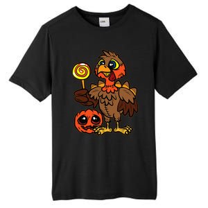 Festive Turkey Harvest Celebrate Autumn with Trick or Treat Tall Fusion ChromaSoft Performance T-Shirt