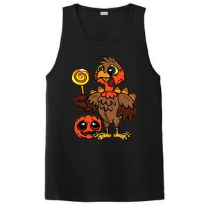 Festive Turkey Harvest Celebrate Autumn with Trick or Treat PosiCharge Competitor Tank