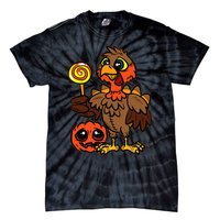 Festive Turkey Harvest Celebrate Autumn with Trick or Treat Tie-Dye T-Shirt