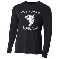 Funny Tiny Human Tornado Cooling Performance Long Sleeve Crew