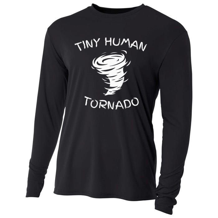 Funny Tiny Human Tornado Cooling Performance Long Sleeve Crew