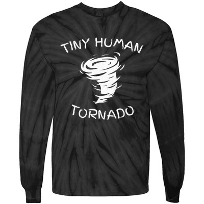 Funny Tiny Human Tornado Tie-Dye Long Sleeve Shirt