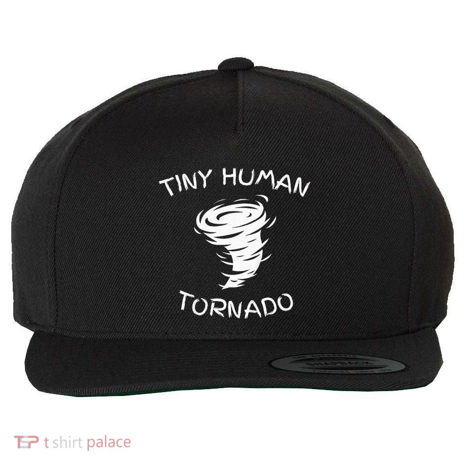 Funny Tiny Human Tornado Wool Snapback Cap