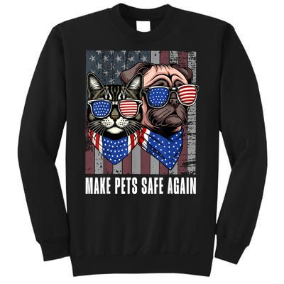 Funny Trump Harris Debate Eating The Dogs Cat Make Pets Safe Again Gift Sweatshirt