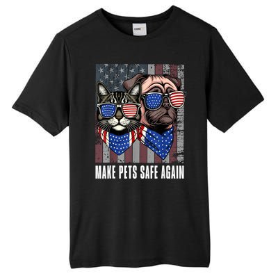 Funny Trump Harris Debate Eating The Dogs Cat Make Pets Safe Again Gift Tall Fusion ChromaSoft Performance T-Shirt