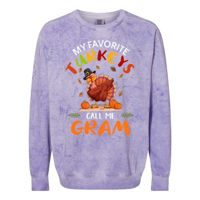 Funny Turkey Holiday Party Gram Matching Thanksgiving Gift Colorblast Crewneck Sweatshirt