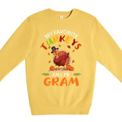 Funny Turkey Holiday Party Gram Matching Thanksgiving Gift Premium Crewneck Sweatshirt