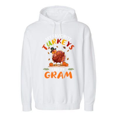 Funny Turkey Holiday Party Gram Matching Thanksgiving Gift Garment-Dyed Fleece Hoodie