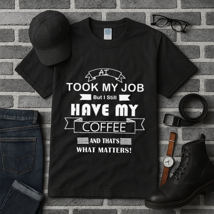 Funny Tech Humor Coffee Lover For Unemployed Remote Workers Tall T-Shirt