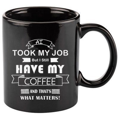 Funny Tech Humor Coffee Lover For Unemployed Remote Workers 11oz C Handle Ceramic Mug