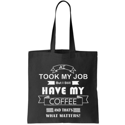 Funny Tech Humor Coffee Lover For Unemployed Remote Workers Bag