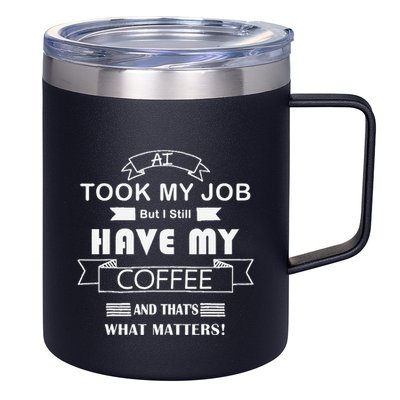 Funny Tech Humor Coffee Lover For Unemployed Remote Workers 12oz Stainless Steel Coffee Mug