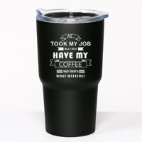 Funny Tech Humor Coffee Lover For Unemployed Remote Workers Tumbler